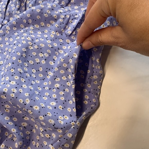 NWOT Rails | Sophia Sky Blue Daisies Button Up Romper NO BELT L - Picture 14 of 14